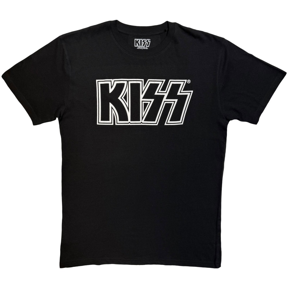 Kiss - Logo Mono Heren Tshirt - Zwart/Wit